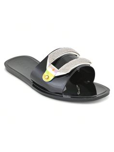 Famous for comfort, this dual-strapped sandal takes fresh fashion cues from bold new hues and patterns.

- Slide-on fixed single strap sandal silhouette
- Water-resistant ethylene-vinyl acetate EVA strap is ultra-flexible
- Molded ethylene-vinyl acetate (EVA) upper, footbed lining and sole
- Synthetic Upper 
- Synthetic SoleWomen's Gia Jelly Sandals Black Elegant   Jelly  Slides   Women Shoes, size features are:Bust: ,Length: ,Sleeve Length: Jelly Slides, Fresh Fashion, Slides Women, Jelly Sandals, Womens Sandals Flat, Sandals Black, Sports Equipment, Strap Sandals, Flat Sandals