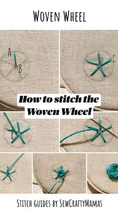 how to stitch the woven wheel