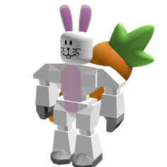 an animated rabbit holding a carrot in its arms and wearing a bandage on his head