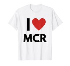 PRICES MAY VARY. I Love MCR tee for United Kingdom residents who appreciate Manchester Great gift for family members who live in Europe and particularly Great Britain Lightweight, Classic fit, Double-needle sleeve and bottom hem Mcr Shirt, One Love Manchester, Live In Europe, I Love Mcr, One Love, Red Tshirt, Gift For Family, Great Britain, Branded T Shirts