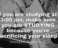 someone is writing on their laptop while sitting in bed with the caption if you are studying at 3 00 am, make sure you are studying because you're