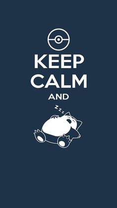 a pokemon poster with the words keep calm and pikachu in white on a dark blue background