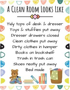 a clean room looks like poster with the words, tips on how to use it