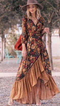 Vintage Print Dress, Boho Sundress, Look Boho Chic, Beach Bohemian, Mode Hippie, Mori Girl Fashion, Boho Dresses Long, Stil Boho, Bohemian Maxi