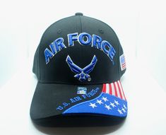 Step into style with our U.S Air Force Hat. Made for both fashion and function, this rugged yet stylish cap is the perfect accessory to elevate any casual ensemble. Premium Materials: Crafted from durable cotton twill, this hat is built to withstand daily wear and tear while maintaining its shape and comfort. Adjustable Fit: With an adjustable strap at the back, this cap ensures a customized and secure fit for all head sizes, providing maximum comfort throughout the day. One Size Fits Most: Adjustable strap allows for a comfortable fit for head circumferences Memorial Day Outdoor Baseball Cap, Outdoor Memorial Day Baseball Cap, Memorial Day Sports Baseball Cap, Patriotic Black Baseball Cap For Outdoor, Black Patriotic Adjustable Baseball Cap, Patriotic Black Baseball Cap For Sports, Black Adjustable Patriotic Baseball Cap, Military Hats For Sports, Military Style Hat For Sports On Memorial Day