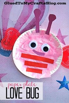 paper plate love bug craft for valentine's day