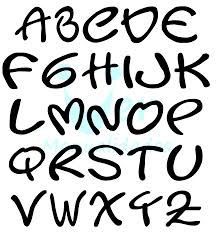 the alphabet has been drawn with black ink