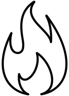 a black and white drawing of a fire with the letter h in it's center