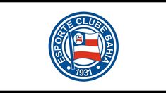 the logo for esporte club baal, which has been changed to red white and blue