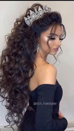 Long Hair Wedding Styles, Wedding Hair Inspiration, Hoco Hair Ideas, Hoco Hair, Hairstyles For Long Hair, Wedding Hairstyles For Long Hair, Bridal Hair And Makeup