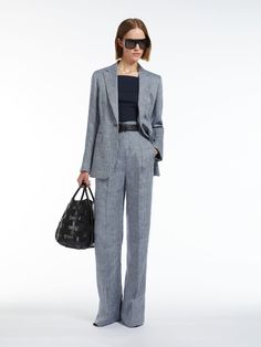 Casual Outfit Aesthetic, Lady Power, Power Dressing, Pant Suit, Palau, Linen Trousers, Linen Blazer, Stylish Outfit, Work Environment