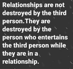 a black and white photo with the words,'real friends are not destroyed by the third person they are destroyed by the person who contains the third person while they are in a