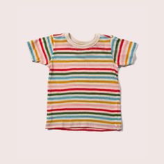 Shop our Rainbow Striped Short Sleeve T-Shirt, part of our Baby & Toddler Tops collection. Order now & get free delivery on orders over £50! Striped Tshirt, Toddler Top, Toddler Tops, Striped Short Sleeve Shirt, Spring Weather, Free Dresses, Rainbow Kids, Striped Short, Organic Cotton Fabric