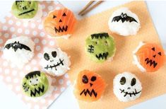 Recetas saladas para Halloween Halloween Sushi, Creepy Food, Postres Halloween, Making Sweets, Healthy Halloween Snacks, Lunchbox Treats, Easy Halloween Food