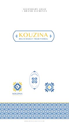 the logo for kouzina, a company that sells products