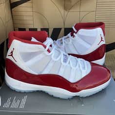 New Nike Air Jordan 11 Retro 'Cherry' Varsity Red White Ct8012-116 Men Size 16 Brand New With Box Box Has No Lid As Pictured Authentic Red Fade-resistant Sneakers For Streetwear, University Red Basketball Shoes With Cushioned Footbed, University Red Mid-top Cushioned Basketball Shoes, University Red Mid-top Basketball Shoes With Cushioned Footbed, University Red Low-top Basketball Shoes With Air Max Cushioning, Red High-top Fade-resistant Basketball Shoes, Red Low-top Fade-resistant Running Shoes, University Red Basketball Shoes With Air Max Cushioning, Casual Red Fade-resistant Basketball Shoes