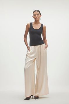 Women's Evan Silk Wide-Leg Pant