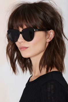 Lob shag with bangs. Love that hair. God I wish I could rock bangs. Bob Lung, Long Bobs, Gym Ideas, Long Bob Hairstyles, Hair Inspo Color, Long Bob, Hair Envy, Shoulder Length Hair