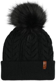 Stay warm and stylish this winter with the Obermeyer Fir FF Beanie. Made with a cozy acrylic knit, this beanie provides exceptional warmth and comfort. The fold-over cuff adds a touch of style and allows for a customized fit. The Fir FF Beanie features a faux fur pom-pom for added flair. Choose from a variety of colors to match your style and keep your head warm and comfortable all winter long with the Obermeyer Fir FF Beanie. Fit & Design: Faux fur pom-pom for added flair Fold-over cuff Cute Winter Hats For Women, Black Winter Beanie For Everyday Wear, Trendy Black Beanie For Cold Weather, Black Beanie For Winter Sports, Black Winter Beanie Hat, Affordable Black Winter Beanie, Cute Winter Hats, Winter Hats For Women, Faux Fur Pom Pom