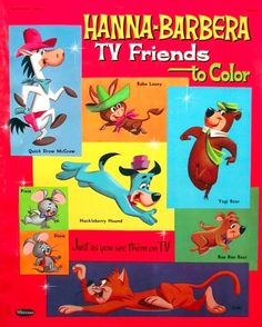 hanna - barbera tv friends to color