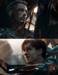 two pictures of the same character in different scenes