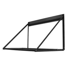 an image of a black metal shelf on a white background