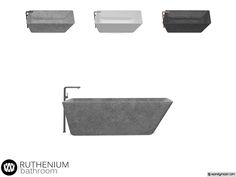 various bathtubs and sinks are shown in the same color as they appear on this white background