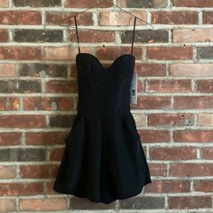 Parker Strapless Romper, Dry Clean Only, Decorative Top Stitching, Side Seam Pockets, Elastic Smocked Back Panel, Hidden Back Zipper Closure. Reposhing This Item I Purchased From @Neelystylist But Never Wore. New With Tags. Sleeveless Lined Dress For Night Out, Black Mini Dress With Boned Bodice For Night Out, Fitted Black Dress With Lined Body, Black Mini Dress With Boned Bodice For Date Night, Fitted Dress With Pockets For Night Out, Chic Mini Dress With Pockets For Party, Chic Party Mini Dress With Pockets, Casual Strapless Mini Dress For Evening, Black Party Dress With Lined Body