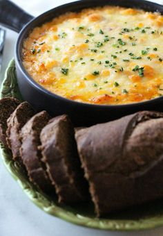 a bowl of soup and some crackers on a plate with an instagram post