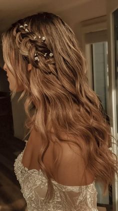 Hair Homecoming, Homecoming Hair Down, Wedding Hair Inspiration