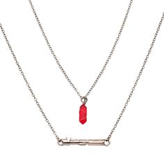 Show off your love for the Star Wars universe with this set of necklaces inspired by Star Wars: Obi-Wan Kenobi. It features a red simulated crystal and stainless steel chain. Show off your love for the Star Wars universe with this set of necklaces inspired by Star Wars: Obi-Wan Kenobi. It features a red simulated crystal and stainless steel chain.  Chain type: rolo Metal: stainless steel Finish: polished Packaging: boxed Chain length: 18 in. with 2 in. extender Size: One Size. Color: Multi/None. Red Stainless Steel Necklace With Adjustable Chain, Darth Vader's Lightsaber, Lightsaber Handle, Star Wars Necklace, Darth Vader Lightsaber, Red Crystal Necklace, Star Wars Light Saber, Crystal Pendant Necklace, Obi Wan Kenobi