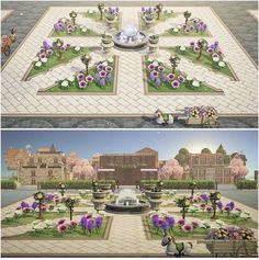 there are two pictures of the same garden