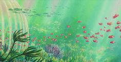 an underwater scene with fish and plants