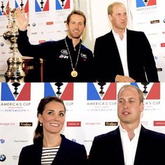 two men and a woman standing next to each other