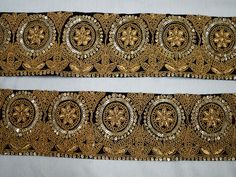 3 Yard Black Indian Embroidered border and Trims Velvet Saree Border Fabric Trim Dress Trimmings Ribbon Sari gold crafting sewing lace, Art Quilt trim, Bag Embellishments border, Wedding dresses border. Black Color and Gold Embroidered designer Fabric Trims on Black Color Velvet fabric. This beautiful Lace can be used for Evening Bags, tunics, Pillow, Table cover, Shoes, Slippers, Lehengas, Christmas Décor, Outdoor Dresses, Womens Dresses etc. Measurements : approximately 3 inch wide Code: tri4575 This listing is sold by 3 yard For Wholesale Purchase (9Yard): https://www.etsy.com/in-en/listing/647090811/wholesale-3-black-Indian-embroidered Please note: Any customs charges or local taxes in customers country are the responsibility of the customer. There may be some difference in color due t Velvet Saree, Outdoor Dress, Sewing Cushions, Black Indians, Border Fabric, Dress Trims, Sewing Lace, Saree Border, Embroidered Border