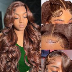 PRICES MAY VARY. 【Chocolate Brown Body Wave Lace Front Wigs Human Hair Material】: 100% Unprocessed Brazilian Virgin Body Wave Wigs Human Hair 180 Density, Cut from Young Girl Head Directly, Full and Thick, Natural and Healthy, Soft and Comfortable. 【HD Lace Front Wigs Human Hair Quality】:Chocolate Brown Body Wave Human Hair Lace Front Wigs, True to Length, Full and Thick, Shedding Free, Tangles Free, No Smell, Soft, Bouncy, Can Be Dyed&Bleached, Straightened and Restyled, Can Be Side Part, Middl Full Lace Front Wigs, Affordable Wigs, Jet Black Hair, Long Hair Wigs, Lace Front Wigs Human Hair, Wigs Human Hair, Colored Wigs, Raw Hair, Body Wave Wig