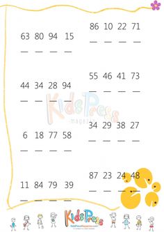 the printable worksheet for numbers 1 - 10