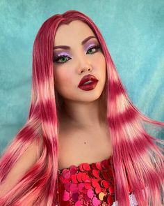 White Wig Costume Halloween, White Contact Halloween Costumes, Lola The Fish Costume, Stunning Halloween Costumes, Wig Halloween Costumes Women, Halloween Wig Costumes, Movie Characters With Red Hair, Costumes With Wigs Halloween, Lola Shark Tale Wig