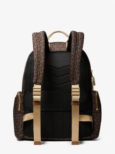 Meet the Prescott, a hands-free backpack that holds all your essentials in style. Covered in our iconic logo print and featuring chic tassel detailing on the zippers, this bag has multiple compartments to keep your items organized. Make it part of your back-to-school routine. Designer Travel Bag With Zipper Closure, Designer Travel Backpack With Zipper Pocket, Designer Backpack With Zipper For On-the-go, Designer Brown Backpack With Zipper Closure, Luxury Rectangular Backpack, Rectangular Coated Canvas Backpack, Coated Canvas Backpack With Zipper Closure For On-the-go, Luxury Luggage With Zipper Pocket, Rectangular Backpack With Zipper For Weekend Trips