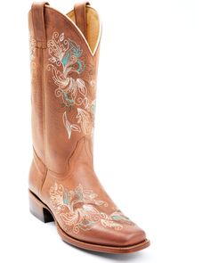 Shyanne Women's Neve Western Boots - Square Toe, Brown Country Girl Boots, Cowgirl Boots Square Toe, Square Toe Western Boots, Ostrich Legs, Modern Cowgirl, Womens Cowgirl Boots, Leather Cowgirl Boots, Boot Barn, Girl Boots