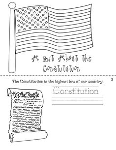 an american flag and the declaration of the united states worksheet for 4th grade