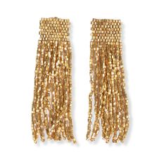 PRICES MAY VARY. Wanderlust Meets Modern Luxe: Immerse yourself in the free-spirited allure of the Marilyn Beaded Fringe Earrings. Artfully strung with precision-cut silver and gold luxe beads, these 2.25-inch post dangle earrings blend bohemian elegance with an opulent touch. The sleek metallic tones and delicate fringe design create an enchanting dazzle with every graceful sway and movement. Embrace the contemporary glamour of these head-turning statement makers. More Than Just Gorgeous, They Fringe Earring, Gold Bead Earrings, Bead Fringe, Beaded Fringe Earrings, Alloy Earrings, Beaded Fringe, Tassel Fringe, Modern Bohemian, Gold Ink