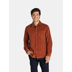 A classic style from George. This Corduroy Shirt is crafted in comfortable cotton with a classic textured design. A versatile addition to your wardrobe, you can wear this shirt solo, layer it under a jacket or leave it unbuttoned over a favorite graphic tee. Complete the look with jeans and casual shoes and youre all set for a handsome look. Only at Walmart. Size: 3XL.  Color: Brown.  Gender: male.  Age Group: adult. Corduroy Shirt, Textured Design, Big Men, Casual Button Down Shirts, Casual Shoes, Classic Style, Age Group, Men Casual, Graphic Tees