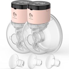 two breastfeeding cups sitting on top of each other