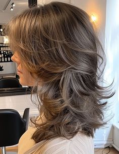 Mid Length Layered Haircuts, Haircut Inspo, Fun List, Rich Brunette, Midlength Haircuts, Ash Brown, Hairdo For Long Hair, New Hair Colors