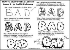 Bubble Letters | Creative typography art for your next project Graffiti Tutorial, Shapes Lessons, Classe D'art, Graffiti Names, Art Handouts, Bubble Drawing, 8th Grade Art, 6th Grade Art, Art Worksheets