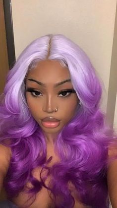 How To Style Purple Hair On Dark Skin 43 Different Ways Hair Colorful, Purple Wig, Dark Red Hair, Dyed Natural Hair, Women's Wigs, Human Virgin Hair, Colored Wigs, Hair Color For Black Hair, Grunge Hair