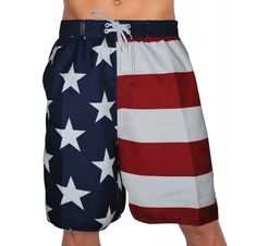 When you're packing for your vacation, might as well be fashionably patriotic! This swim trunk is sure to bring comfort with its quality fabric while you have fun in the sun! Features: Shorts Flag print Front pockets One back pocket with velcro Elastic waist and front tie 100% Polyester Care: Machine wash cold with like colors. Tumble dry low. Remove promptly Shorts For 4th Of July Beach Events, Short Shorts For 4th Of July Beach Events, Beach Shorts With Flag Print, 4th Of July Beach Shorts, Casual 4th Of July Swimwear For Vacation, Casual 4th Of July Vacation Swimwear, Casual Swimwear For 4th Of July Vacation, Patriotic Beach Shorts With American Flag Print, Patriotic Bottoms With Flag Print For 4th Of July