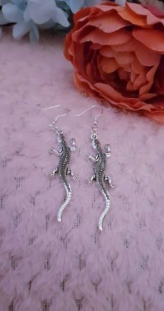 Check out this item in my Etsy shop https://www.etsy.com/uk/listing/880815713/large-lizard-earrings-lizards-lizard Lizard Earrings, Large Lizards