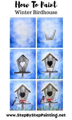 how to paint a birdhouse with step by step instructions